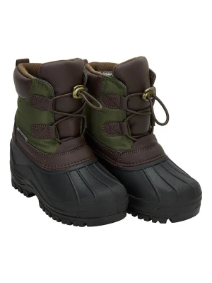 mikk-line Botki zimowe w kolorze czarno-oliwkowym rozmiar: 25