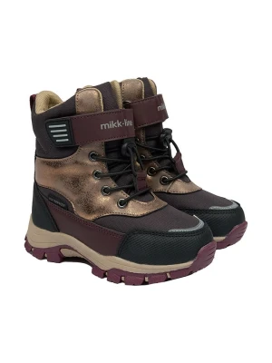 mikk-line Botki zimowe w kolorze złoto-bordowym rozmiar: 27