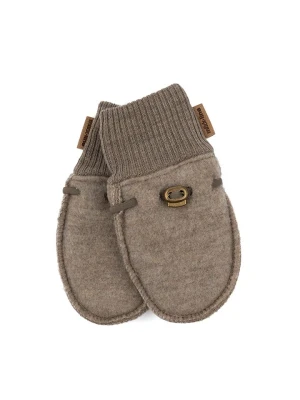 mikk-line Wełniane rękawiczki w kolorze brązowym rozmiar: 86/92