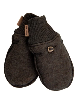 mikk-line Wełniane rękawiczki w kolorze ciemnobrązowym rozmiar: 50/56