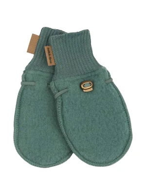 mikk-line Wełniane rękawiczki w kolorze zielonym rozmiar: 74/80