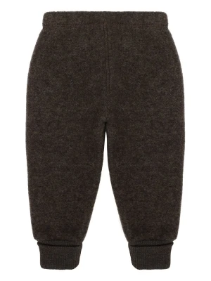 mikk-line Wełniane spodnie w kolorze ciemnobrązowym rozmiar: 140
