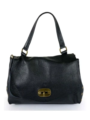 Mila Blu Skórzana torebka "Nespolo" w kolorze czarnym - 29 x 22 x 8 cm rozmiar: onesize