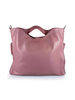 Mila Blu Skórzana torebka "Stramonio" w kolorze różowym - 39 x 31 x 5 cm rozmiar: onesize