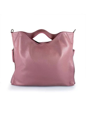 Mila Blu Skórzana torebka w kolorze szaroróżowym - 39 x 31 x 5 cm rozmiar: onesize