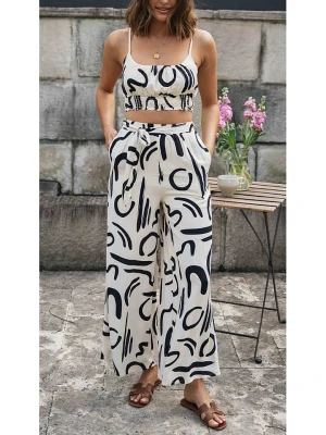 Milan Kiss 2-częściowy zestaw w kolorze kremowo-czarnym rozmiar: L