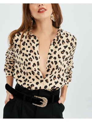 Zdjęcie produktu Milan Kiss Bluzka w kolorze beżowo-jasnobrązowym rozmiar: M