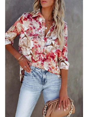 Milan Kiss Bluzka w kolorze beżowo-różowym rozmiar: XL