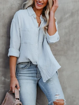 Milan Kiss Bluzka w kolorze błękitnym rozmiar: S