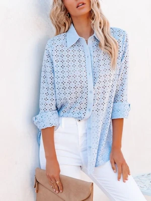 Milan Kiss Bluzka w kolorze błękitnym rozmiar: L