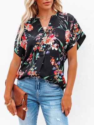 Milan Kiss Bluzka w kolorze czarno-czerwonym rozmiar: XL