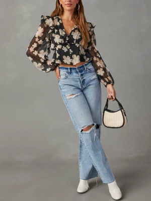 Milan Kiss Bluzka w kolorze czarno-kremowym rozmiar: XL