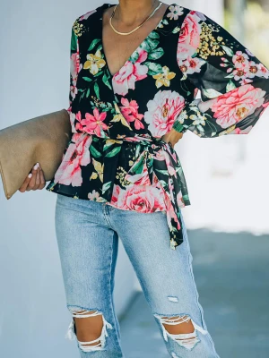 Milan Kiss Bluzka w kolorze czarno-różowym rozmiar: M