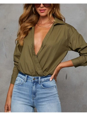 Milan Kiss Bluzka w kolorze khaki rozmiar: L