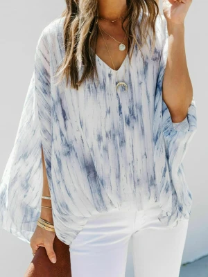 Milan Kiss Bluzka w kolorze kremowo-błękitnym rozmiar: M