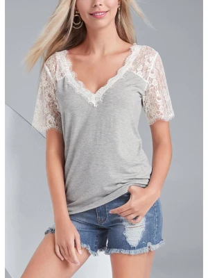 Zdjęcie produktu Milan Kiss Bluzka w kolorze kremowo-jasnoszarym rozmiar: L