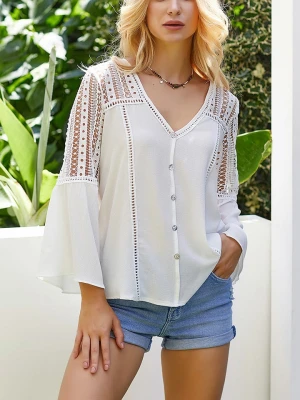 Milan Kiss Bluzka w kolorze kremowym rozmiar: L