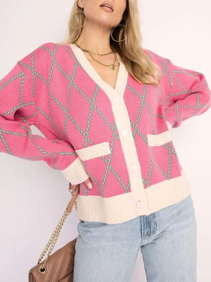 Milan Kiss Kardigan w kolorze różowym rozmiar: M