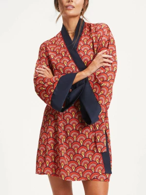 Milan Kiss Kimono w kolorze czerwonym ze wzorem rozmiar: XL