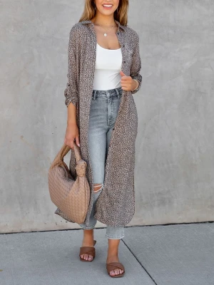 Milan Kiss Kimono w kolorze szaro-brązowym rozmiar: L
