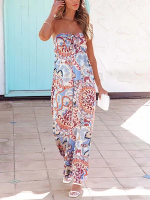 Milan Kiss Kombinezon w kolorze błękitnym ze wzorem rozmiar: S