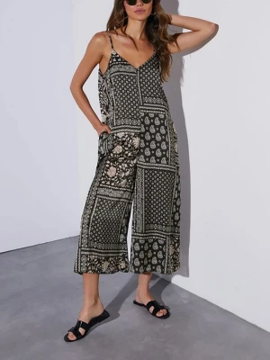 Milan Kiss Kombinezon w kolorze czarno-kremowym rozmiar: S