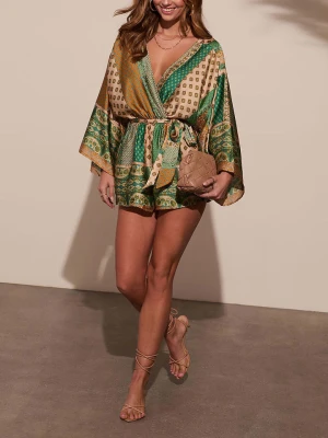 Milan Kiss Kombinezon w kolorze zielono-beżowym rozmiar: XL