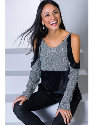 Milan Kiss Koszulka w kolorze szaro-czarnym rozmiar: L