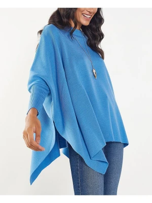 Milan Kiss Ponczo w kolorze błękitnym rozmiar: S