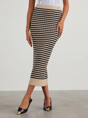 Milan Kiss Spódnica w kolorze beżowo-czarnym rozmiar: M