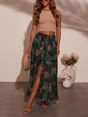 Milan Kiss Spódnica w kolorze zielono-granatowym rozmiar: L