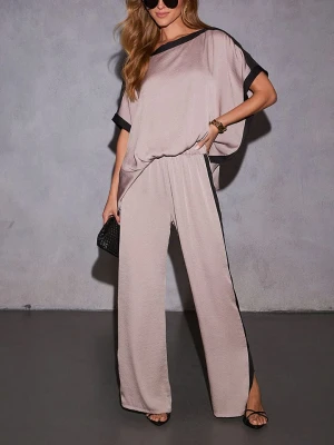 Milan Kiss Spodnie w kolorze beżowym rozmiar: XL