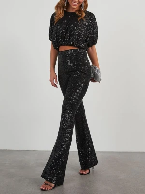 Milan Kiss Spodnie w kolorze czarnym rozmiar: L