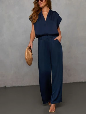 Milan Kiss Spodnie w kolorze granatowym rozmiar: M