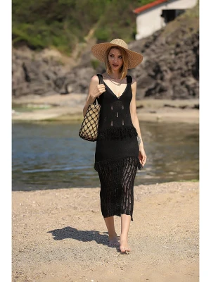 Milan Kiss Sukienka dzianinowa w kolorze czarnym rozmiar: M