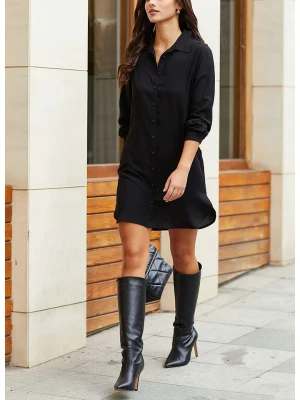 Milan Kiss Sukienka koszulowa w kolorze czarnym rozmiar: L