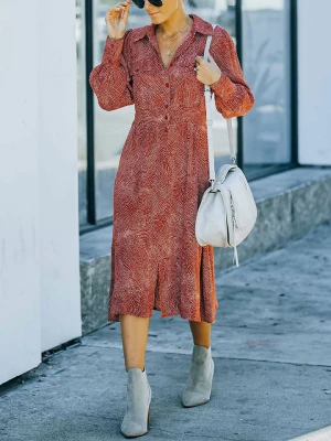 Milan Kiss Sukienka koszulowa w kolorze czerwonym rozmiar: M