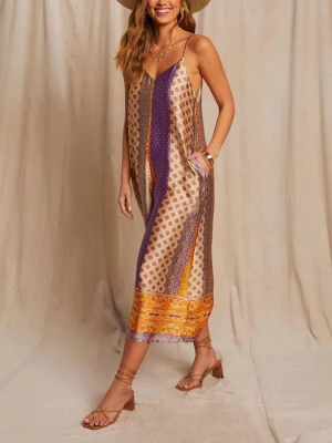 Milan Kiss Sukienka w kolorze pomarańczowo-fioletowym rozmiar: XL