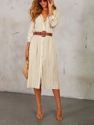 Milan Kiss Sukienka w kolorze beżowo-kremowym rozmiar: L