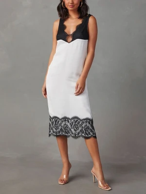 Milan Kiss Sukienka w kolorze biało-czarnym rozmiar: M