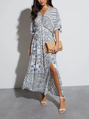 Milan Kiss Sukienka w kolorze biało-niebieskim rozmiar: L