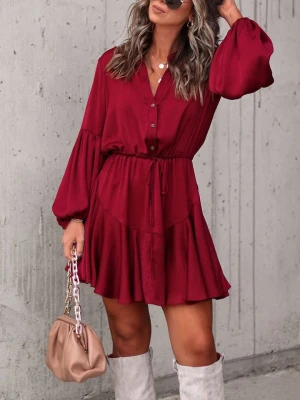 Milan Kiss Sukienka w kolorze bordowym rozmiar: L