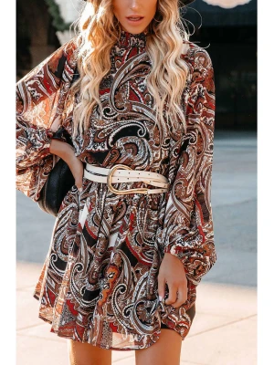 Milan Kiss Sukienka w kolorze brązowo-czarnym rozmiar: L