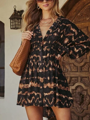 Milan Kiss Sukienka w kolorze czarno-beżowym rozmiar: M