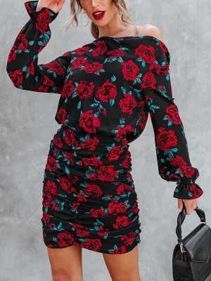 Milan Kiss Sukienka w kolorze czarno-czerwonym rozmiar: M