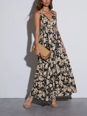 Milan Kiss Sukienka w kolorze czarno-kremowym rozmiar: S