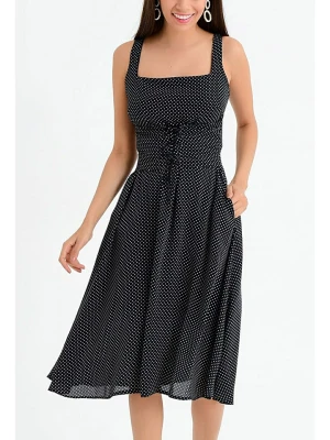 Milan Kiss Sukienka w kolorze czarnym ze wzorem rozmiar: L