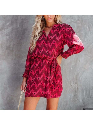 Milan Kiss Sukienka w kolorze czerwono-czarnym rozmiar: S