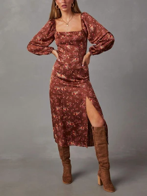 Milan Kiss Sukienka w kolorze jasnobrązowym rozmiar: L