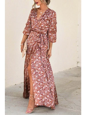 Milan Kiss Sukienka w kolorze jasnobrązowym rozmiar: L